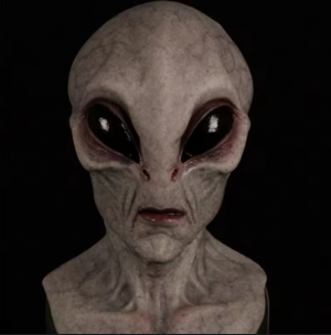 Alien Grey Mask – Realistic UFO Extraterrestrial Head for Halloween & Cosplay