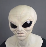 Alien Mask – Realistic Grey UFO Extraterrestrial Head for Halloween & Sci-Fi Cosplay