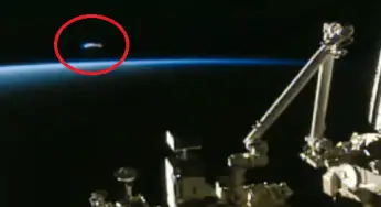 UFO sighted near ISS on NASA live stream
