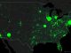 90,000 UFO sightings map