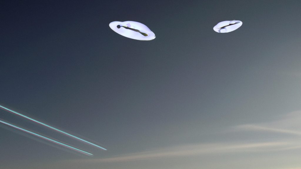 2 UFOs dancing in the sky