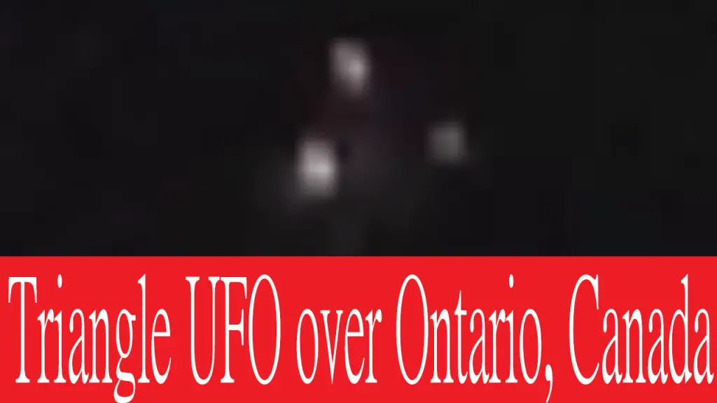 Ontario Canada triangle ufo sighting